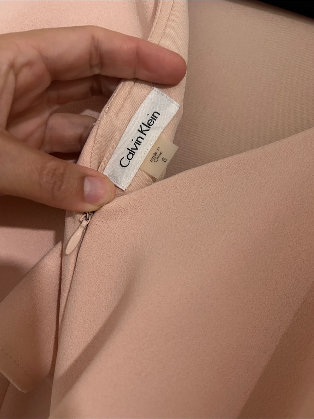Calvin Klein Soft Pink Flutter-Sleeve Midi Dress - Picture 5 of 6